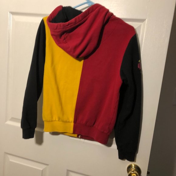 The Wizarding World of Harry Potter yellow orange and black hoodie cardigan, XS - Picture 2 of 9
